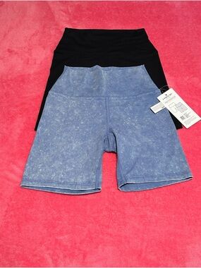 Jockey Black & Mineral Blue High-Rise Bike Shorts Duo